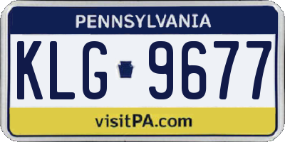 PA license plate KLG9677