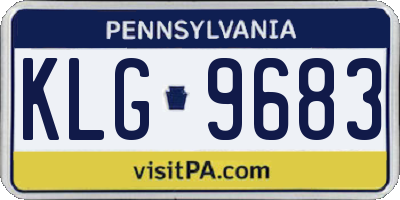 PA license plate KLG9683