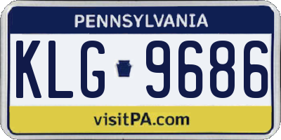 PA license plate KLG9686