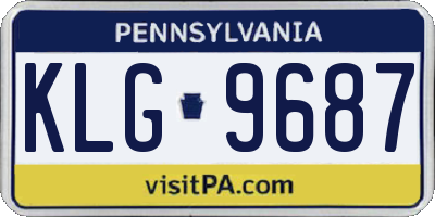 PA license plate KLG9687