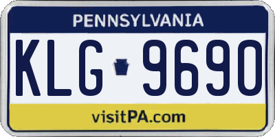 PA license plate KLG9690
