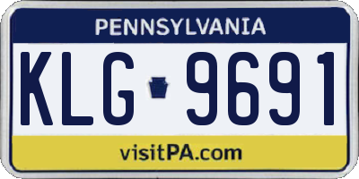 PA license plate KLG9691