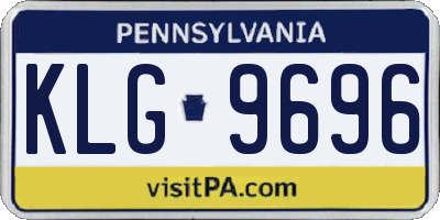PA license plate KLG9696