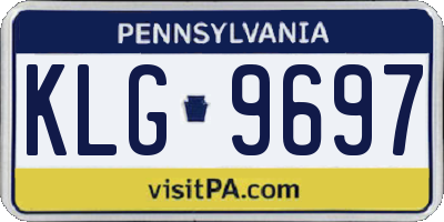 PA license plate KLG9697