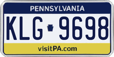 PA license plate KLG9698