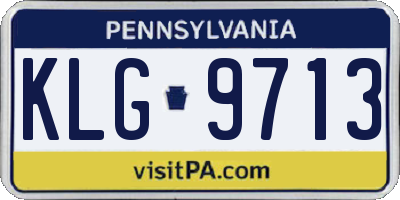 PA license plate KLG9713