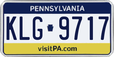 PA license plate KLG9717