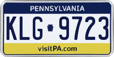 PA license plate KLG9723