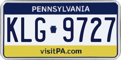 PA license plate KLG9727