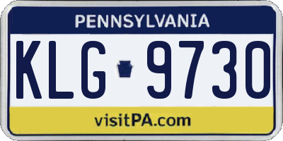 PA license plate KLG9730