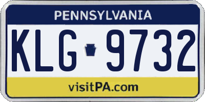 PA license plate KLG9732