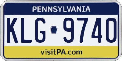 PA license plate KLG9740