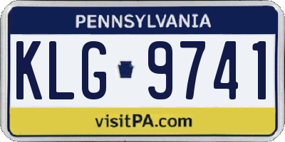 PA license plate KLG9741