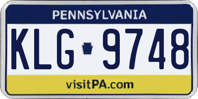 PA license plate KLG9748