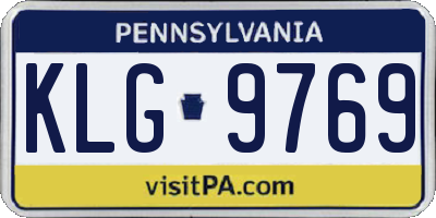 PA license plate KLG9769