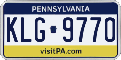 PA license plate KLG9770