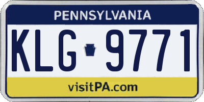 PA license plate KLG9771