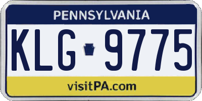 PA license plate KLG9775