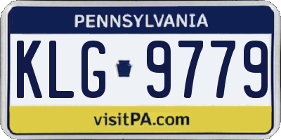 PA license plate KLG9779