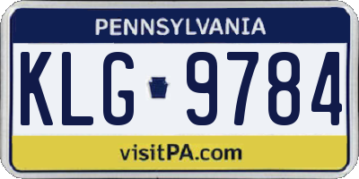 PA license plate KLG9784