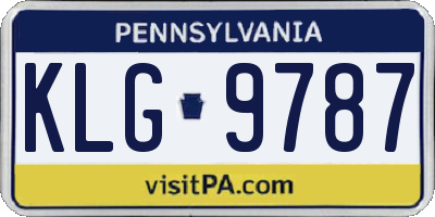 PA license plate KLG9787