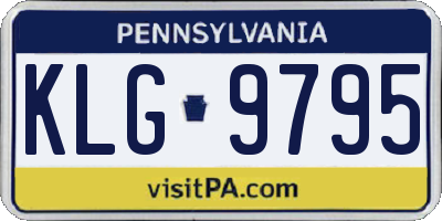 PA license plate KLG9795