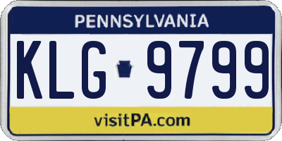 PA license plate KLG9799