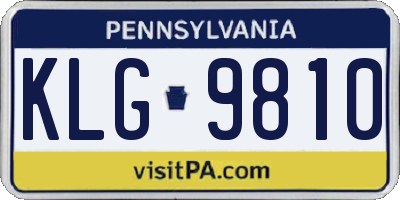 PA license plate KLG9810