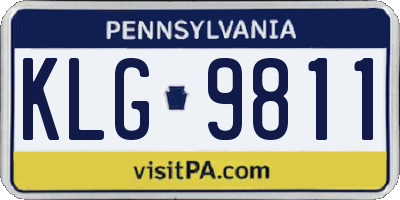 PA license plate KLG9811