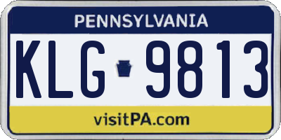 PA license plate KLG9813