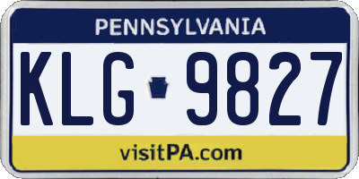 PA license plate KLG9827
