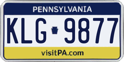 PA license plate KLG9877