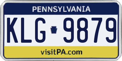 PA license plate KLG9879