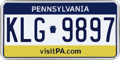 PA license plate KLG9897