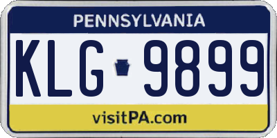 PA license plate KLG9899