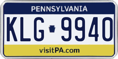 PA license plate KLG9940