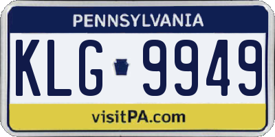 PA license plate KLG9949