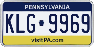 PA license plate KLG9969