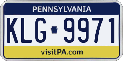 PA license plate KLG9971