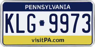 PA license plate KLG9973