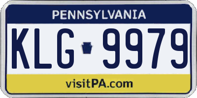PA license plate KLG9979