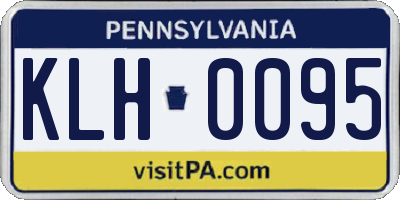 PA license plate KLH0095