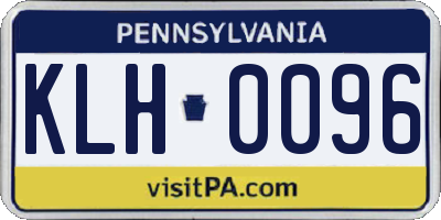 PA license plate KLH0096