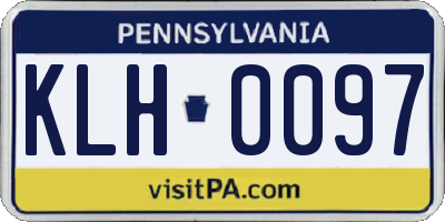 PA license plate KLH0097
