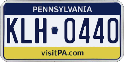 PA license plate KLH0440
