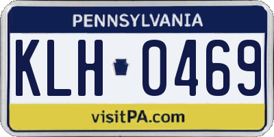 PA license plate KLH0469