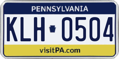 PA license plate KLH0504