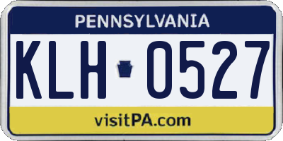 PA license plate KLH0527