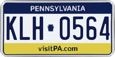 PA license plate KLH0564