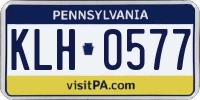 PA license plate KLH0577